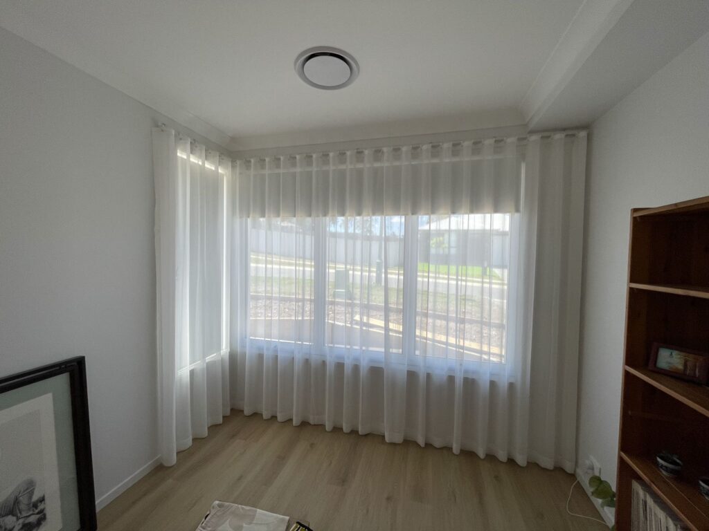 sheer with roller blinds