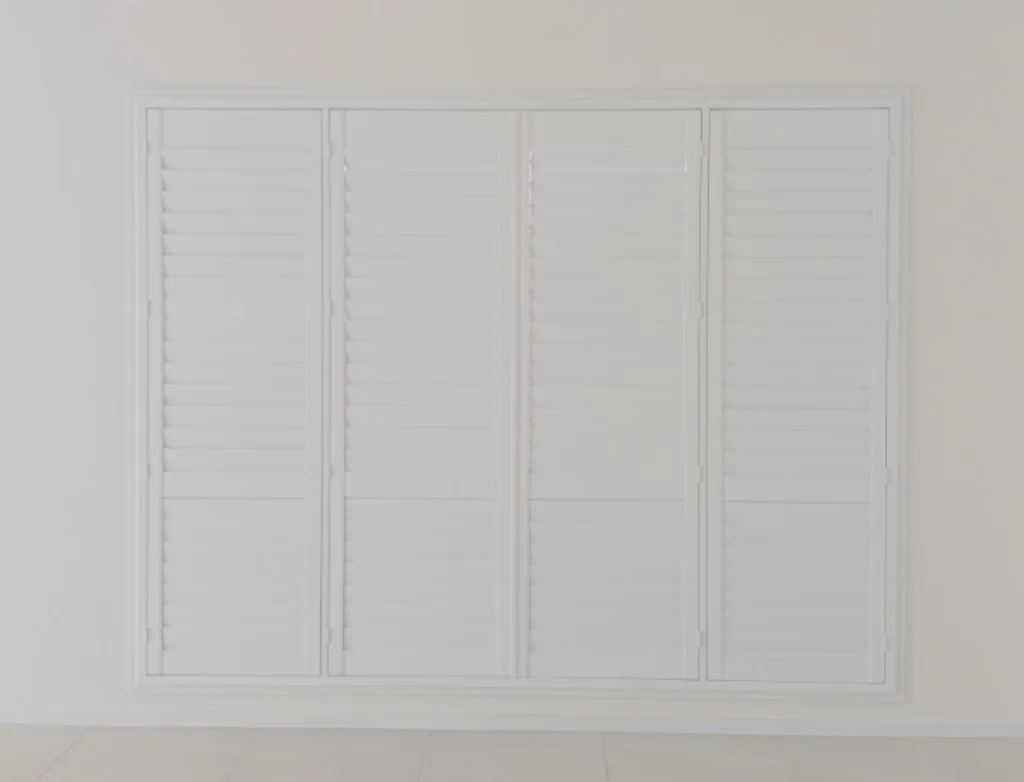 4 pvc plantation shutters installed for one window