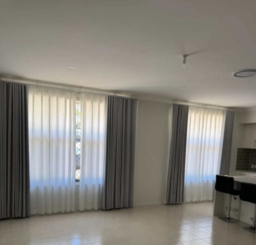 s fold curtain with pinch sheer