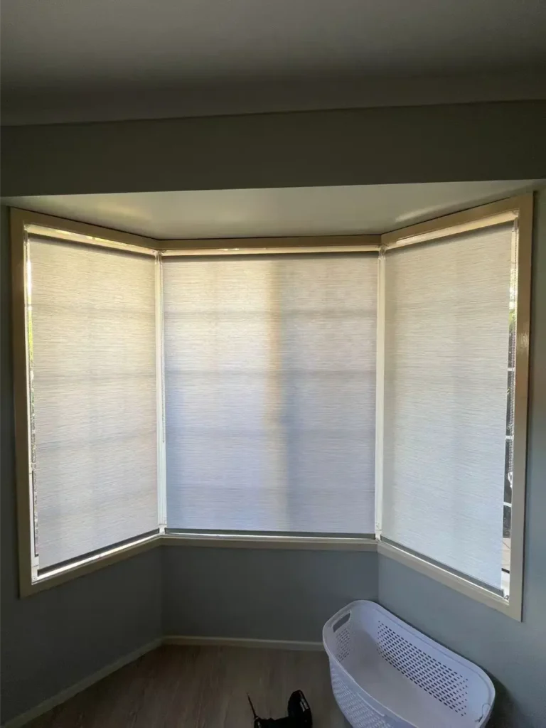 bay window blinds