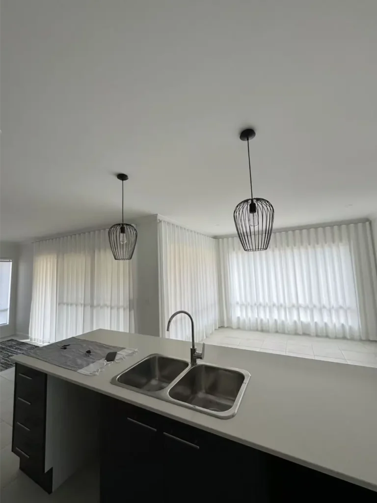 L shape with large windows