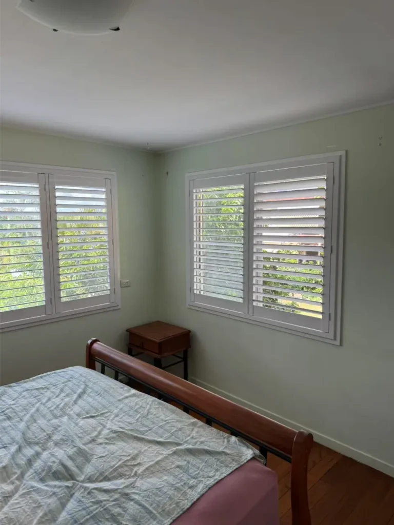 double panel shutter open